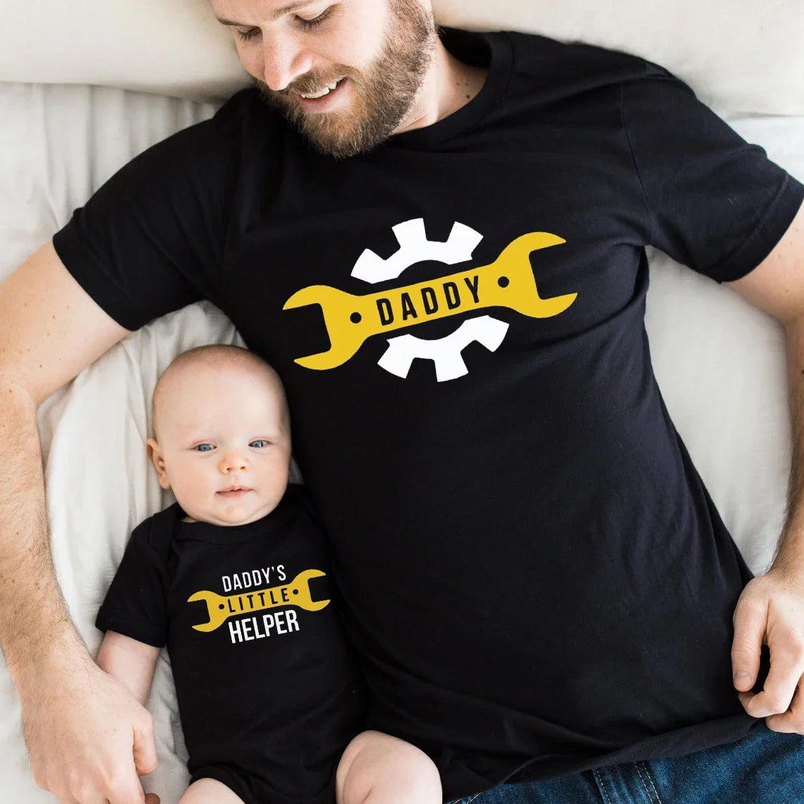 Maxy Boy Clothes Daddy Son Family Look Father's Day Gift for Father Baby Matching Tshirt Father Son Matching Tee m