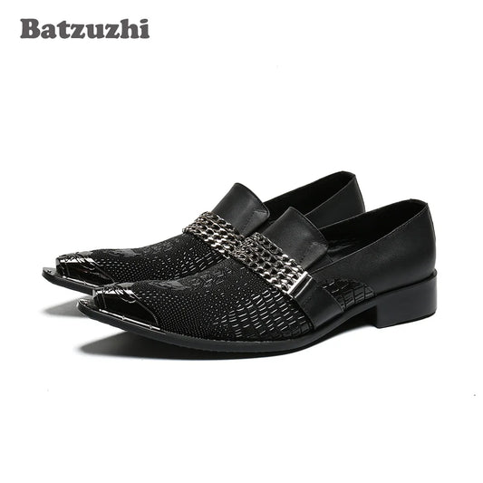 Amay Italian Type Men Shoes Pointed Toe Black Formal Leather Dress Shoes Zapatos Hombre Slip-on Business Party Shoes Men!
