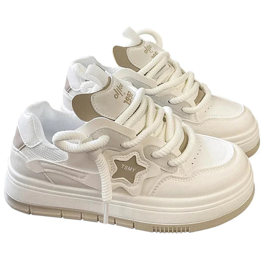 Maxy Star Walking Sneakers Y2K Platform Shoes Thick Sole Comfortable Running Shoes Aesthetic Tennis Shoes for Walking Jogging