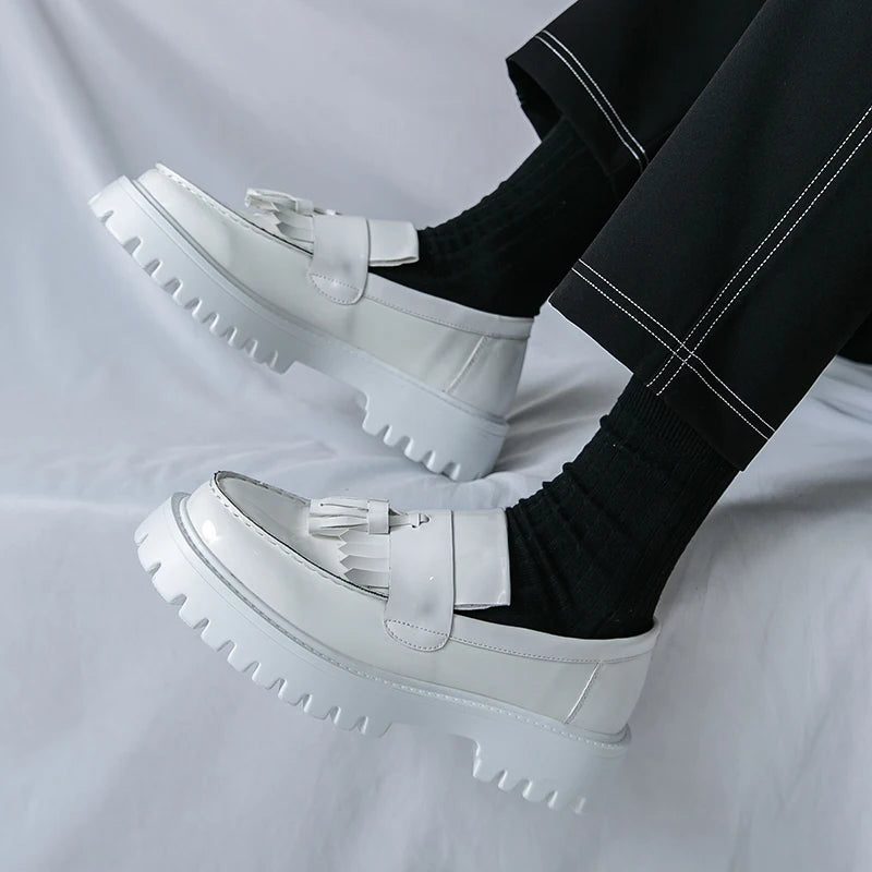 Vissco New Casual Business Shoe for Men Outdoor Wear-Resistant Trendy All-match Thick Bottom Fashion Dress Men's Shoes Four Seasons