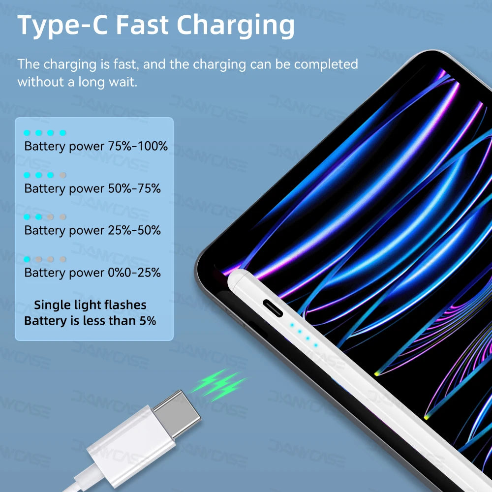 Maxy Apple Pencil Palm Rejection Power Display Ipad Pencil Pen For iPad Accessories 2022 2021 2020 2019 2018 Pro Air Mini Stylus
