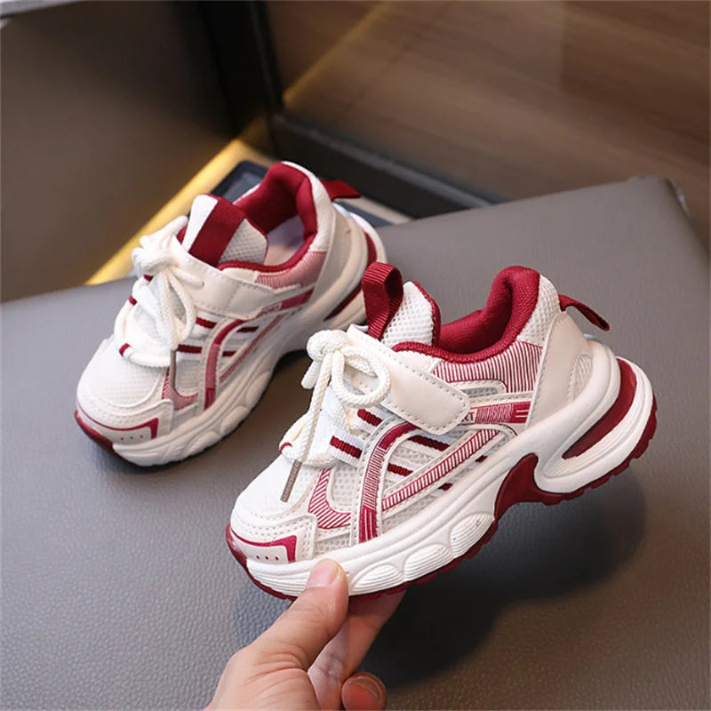 Maxy New Autumn Children Shoes For Boys Mesh Breathable Kids Sport Shoes Non-slip Fashion Toddler Girls Sneakers EU 21-30