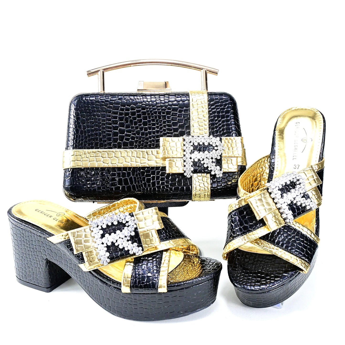 Momsey Shoes and Bag Set African Wedding Shoe and Bag, Shoe and Handbag Summer Set
