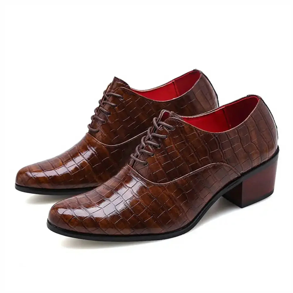With Lacing Thick Heel Loafers Men's Luxury Mens White Dress Shoes Comfortable Dress Man Shoes Sneakers Sport Ternis