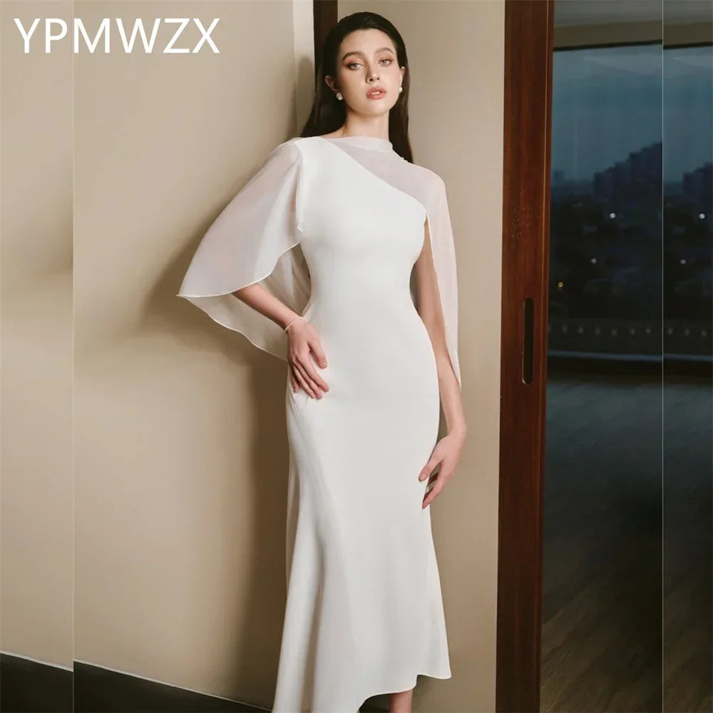 Maxy Customized Evening Dress Women Prom Gown Formal Party YPMWZX Scoop Neckline A-line Floor Length Skirts Bespoke Occasion Dresses