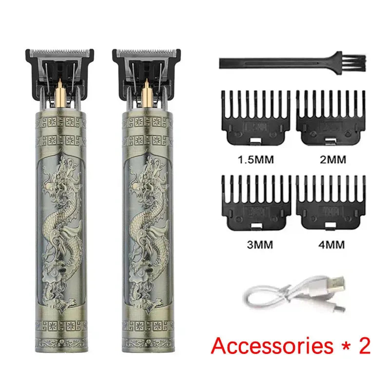 Maxy Vintage T9 Hair Clipper Beard Shaving Body Hair Trimmer Clippers Electric Men Haircut Machine 0mm Barber Shaver