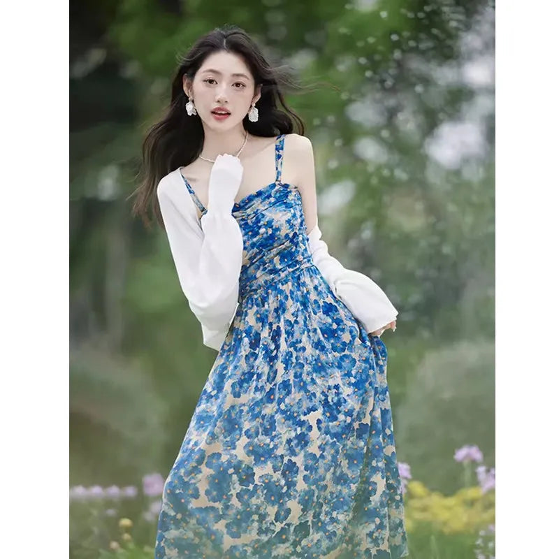 Maxy Vacation Look Mother and Daughter Floral Dress Mom and Baby Girls Resort Dresses Holiday Beach Momy and Me Clothing Women Robe