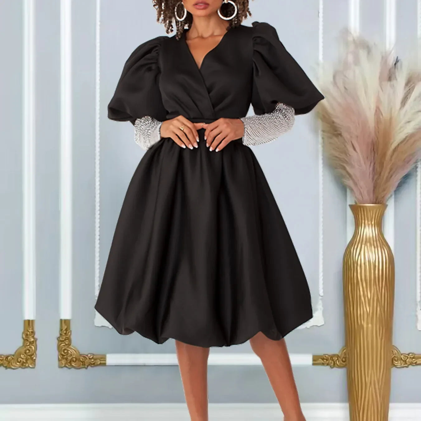 Maxy African Dresses for Women Elegant Dashiki Autumn Spring Maxy Dress Ladies Traditional African Clothing Fairy Dresses