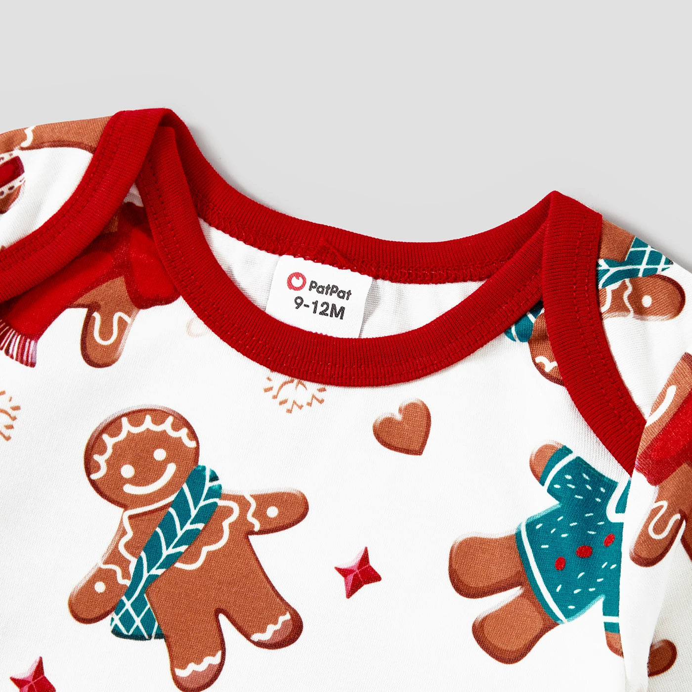 PatPat Christmas Cartoon Gingerbread Man Allover Print Family Matching Pajamas Sets (Flame Resistant)