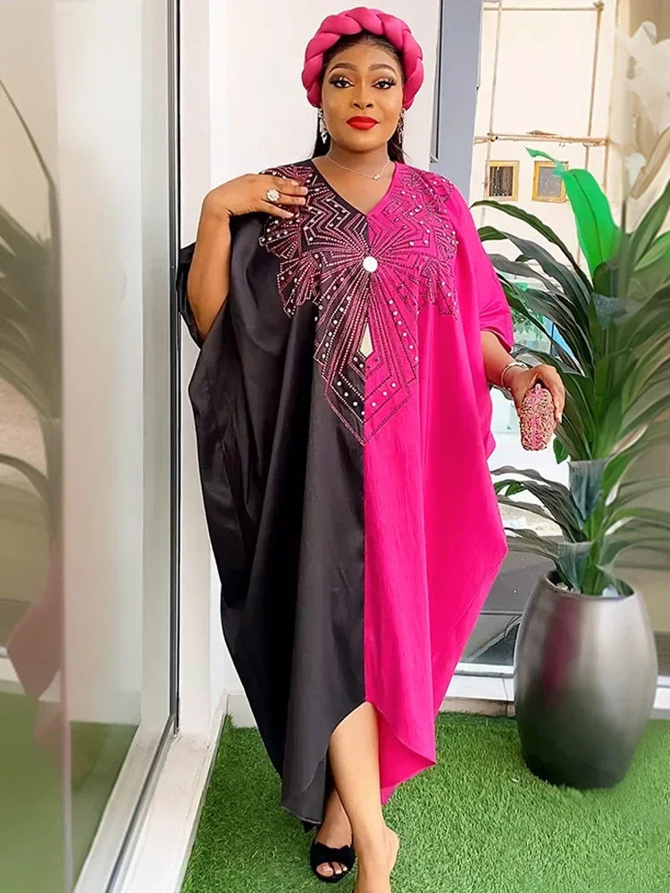Momsey White Dresses for Women 2024 Elegant Party Evening Gown Turkey Wedding Boubou Ankara Robe Clothing