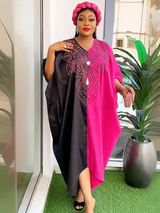 Momsey White Dresses for Women 2024 Elegant Party Evening Gown Turkey Wedding Boubou Ankara Robe Clothing