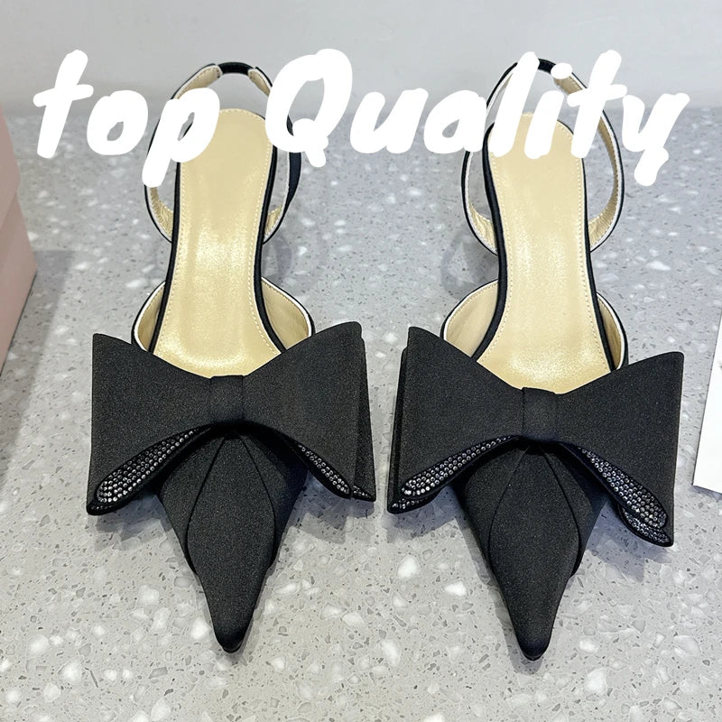 Visco Fashion Sandilya's Woman High-heeled Shoes Women Summer Party Dress Shoes Thin High Heels Sandals  Rhinestone Chain Decor
