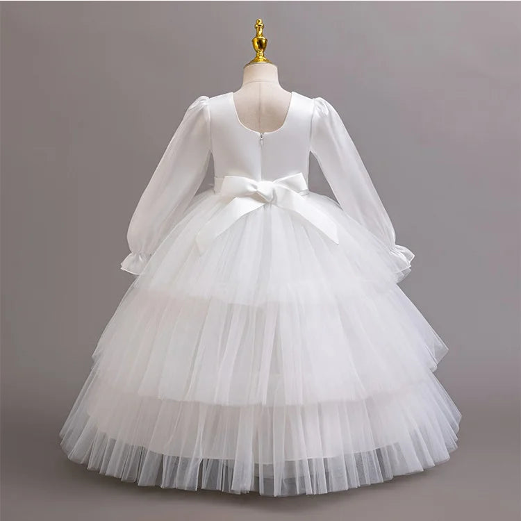 Maxy Girls embroidered sequin princess dress 4-12 years old fashion bow tutu skirt carnival birthday evening dress