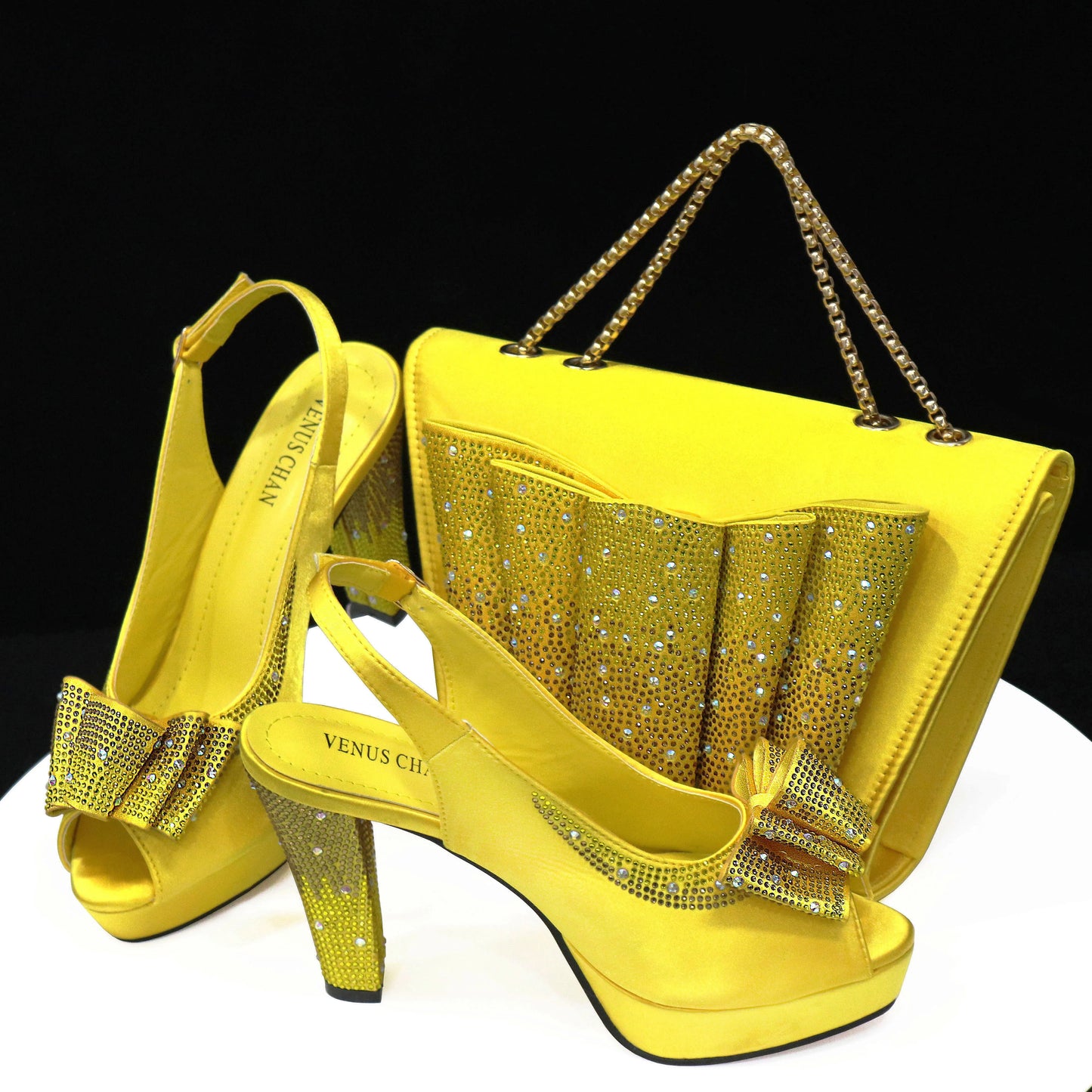 Maxy Doer show beautiful Italian gold Shoes and Bag Sets for Evening Party With Stones Italian Leather Handbags Match Bags! HTY1-1