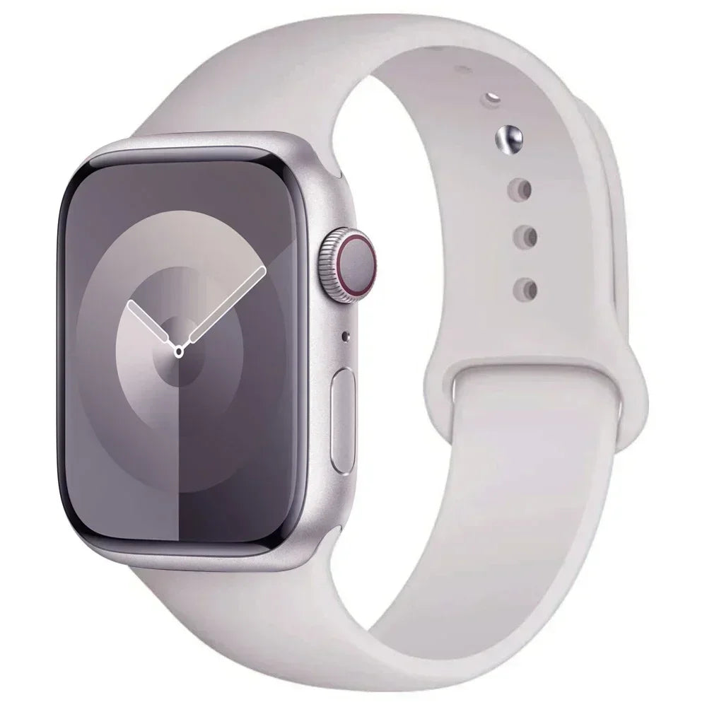 Maxy Silicone Band For Apple Watch strap 44mm 45mm 40mm 41mm 42-46mm sport bracelet iwatch series 8 7 6 5 4 9 10 11 SE-Ultra 2/3 49mm