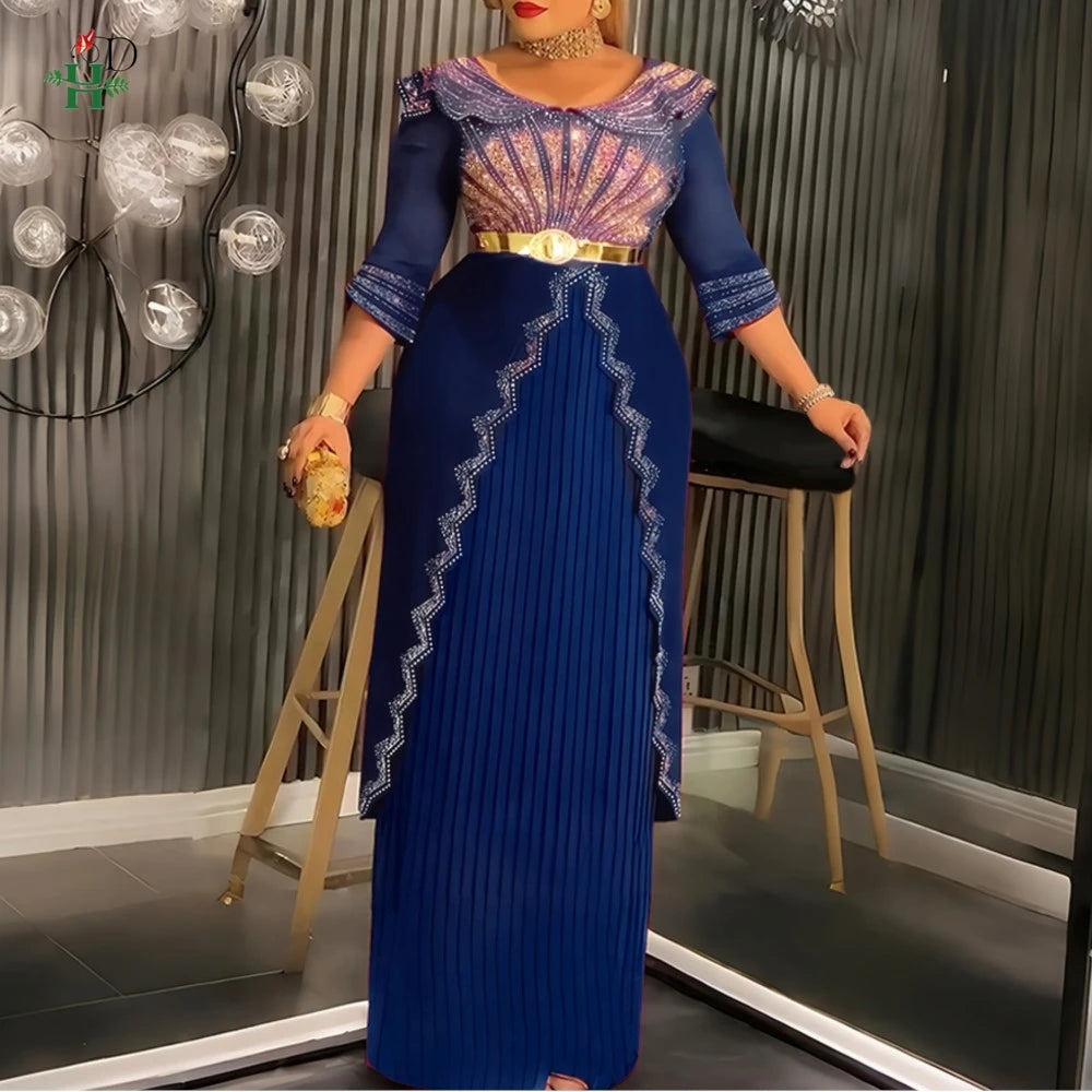 Amay Woman Turkey Dress Plus Size Maxy Dress Wedding Party Africa Clothing Luxury Elegant Robe Femme New