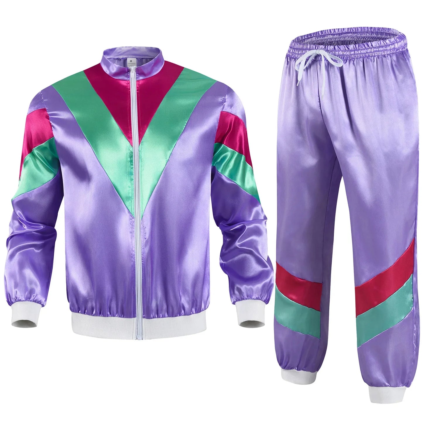 Maxy Disco Tracksuit 2pcs Jogging Wear Retro Style Carnival Theme Party Suit Live Cosplay Jacket and Pants  cosplay costumes