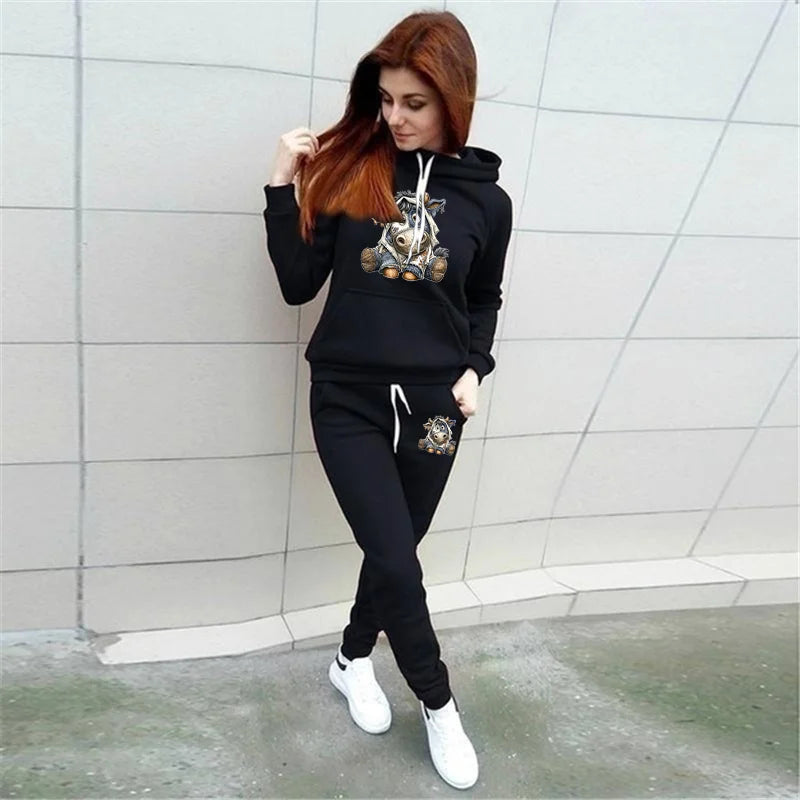 Maxy Women TrackSuit Aesthetic Designer Clothes Autumn Winter High Quality Hoodies Sweatshirts Sweatpants Sportwear Woman Pants Sets