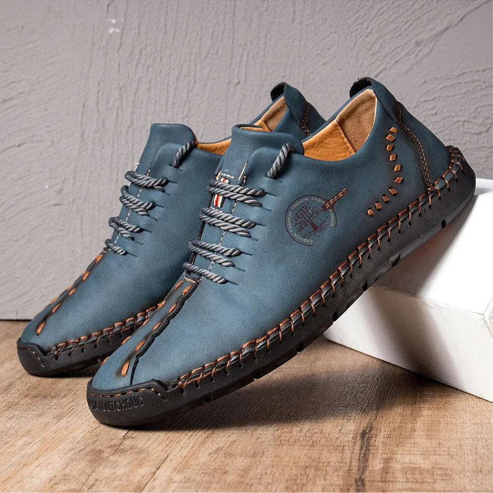 Visco Handmade Leather Casual Men Shoes Design Sneakers Men Comfortable Leather Shoes Men Loafers Hot Sale Moccasins Driving Shoe