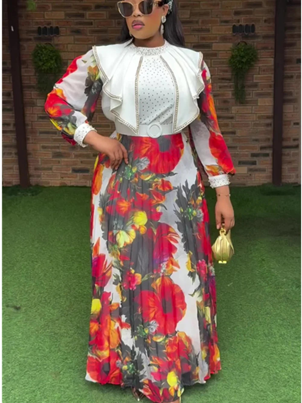 Plus Size African Party Dresses for Women 2025 New Fashion Dashiki Ankara Wedding Evening Gown Elegant Outfits Muslim Maxi Dress