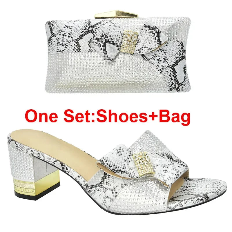 Momsey Latest Wedding Shoes for Women Bride Shoe and Bag Set for Party in Women Plus Size Women Shoes 43 Wedding Shoes Bride