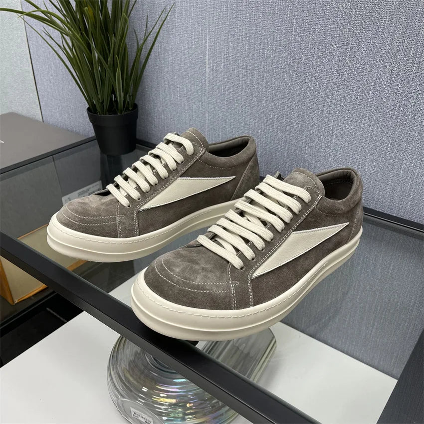 Visco Men Shoes Low Top Women Casual Lace Up Suede Leather Luxury Trainers Vintage Trendy Designer High Quality Sneakers