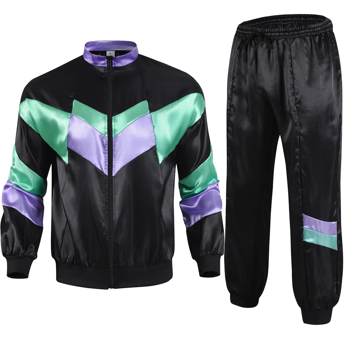 Maxy Disco Tracksuit 2pcs Jogging Wear Retro Style Carnival Theme Party Suit Live Cosplay Jacket and Pants  cosplay costumes