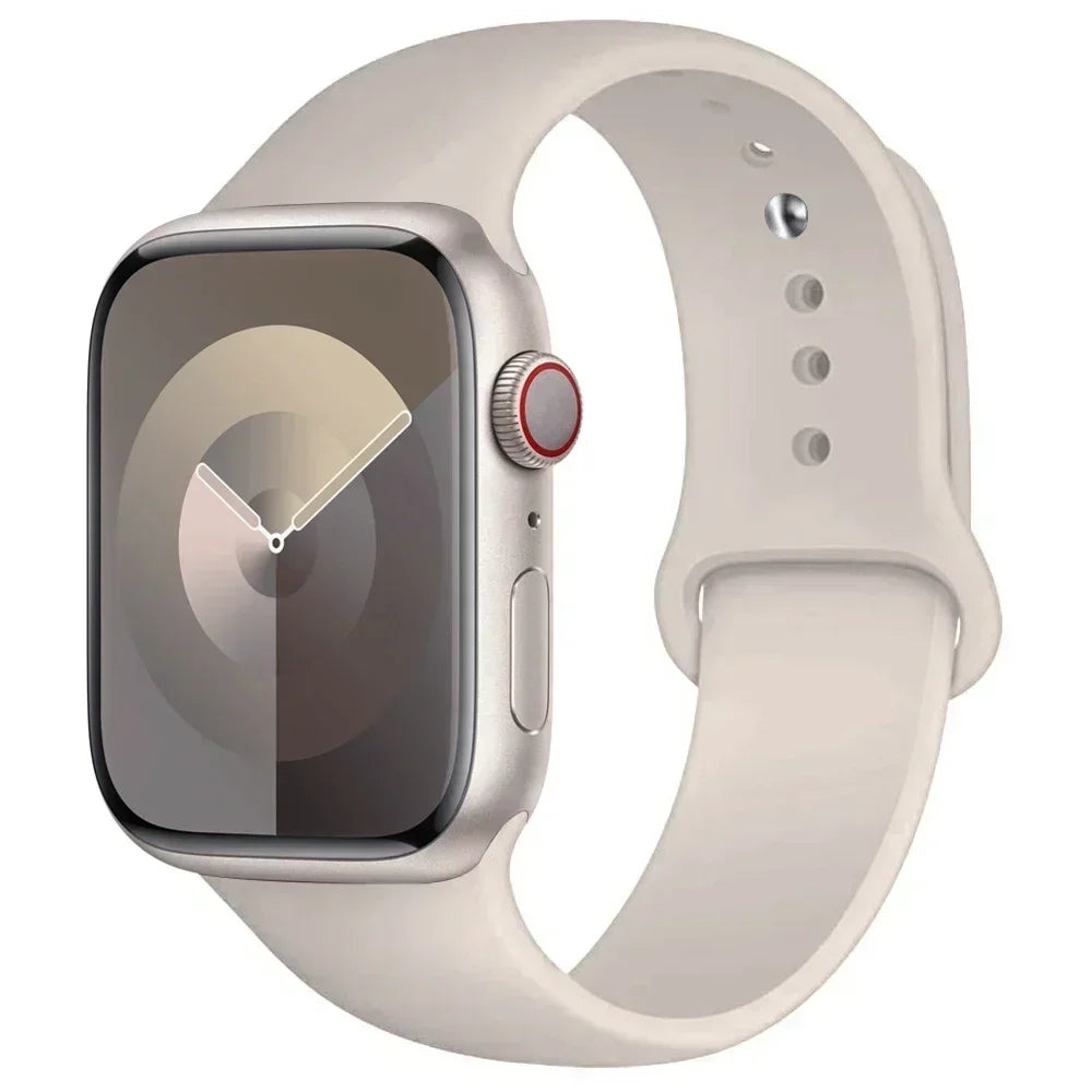 Maxy Silicone Band For Apple Watch strap 44mm 45mm 40mm 41mm 42-46mm sport bracelet iwatch series 8 7 6 5 4 9 10 11 SE-Ultra 2/3 49mm