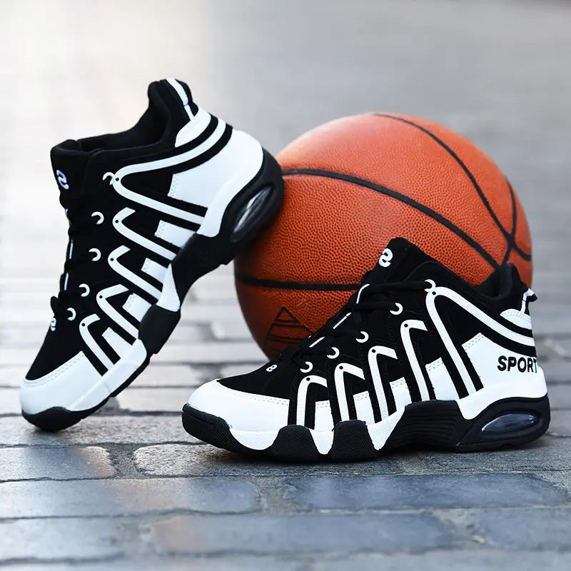 Maxy Plus Size High Top Outdoor Cushion Man Sneakers Women Running Shoes Sport Men Running Men's Sports Footwear Black White GMB-1272