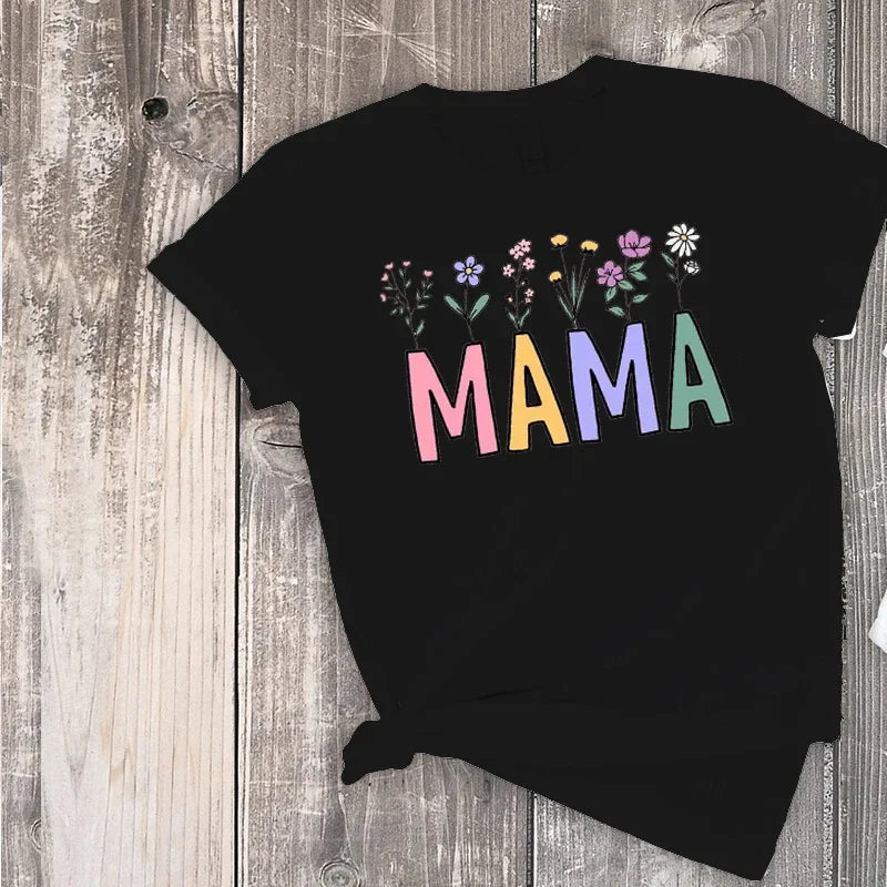 Maxy New Mom Shirt Mother and Daughter Outfits Mama Matching Family Outfits Matching Mommy and Me Tee Summer m