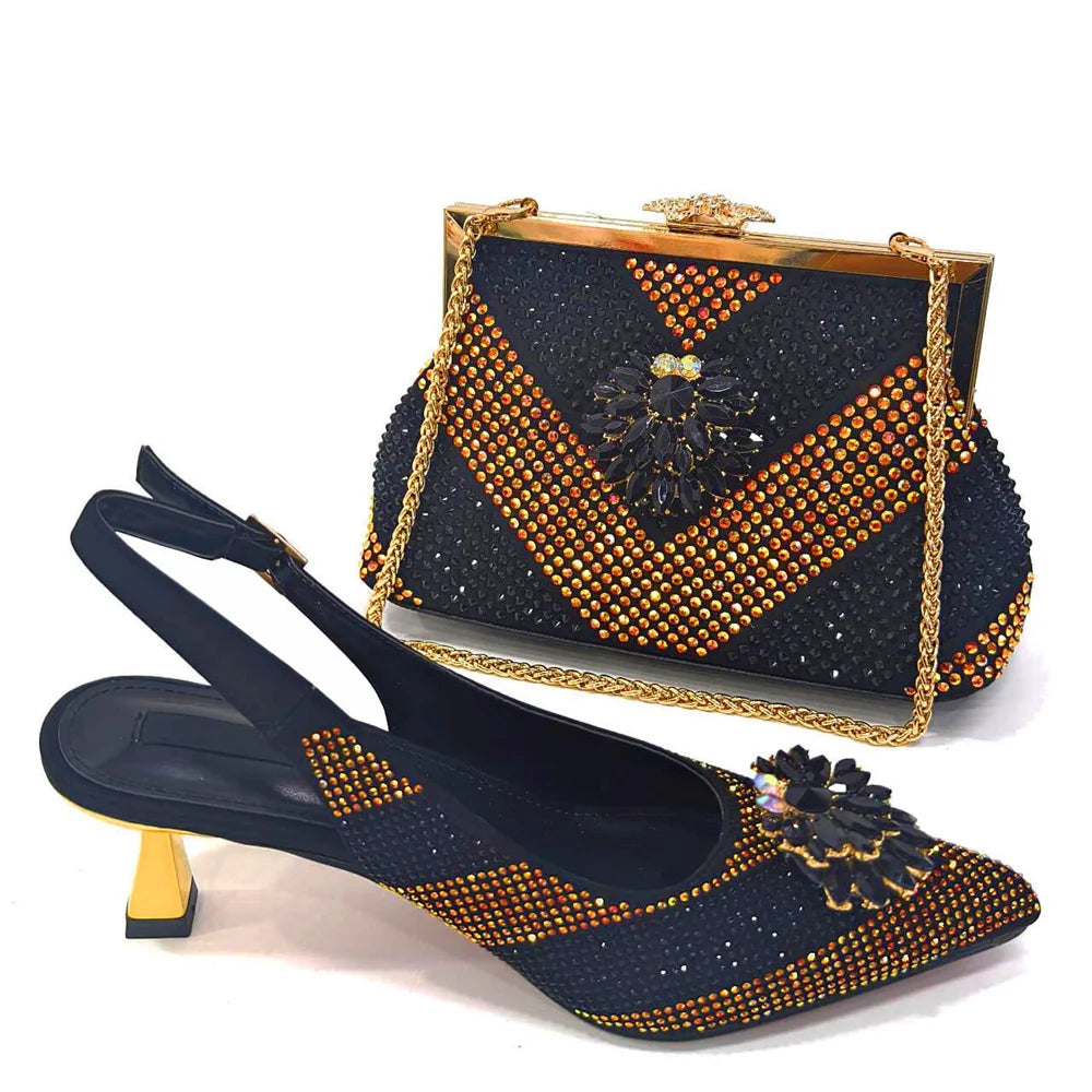 Maxy Fashion Shoes With Matching Bags For Wedding Women Shoes And Bag To Match For Parties Nigerian Shoes And Bag Set