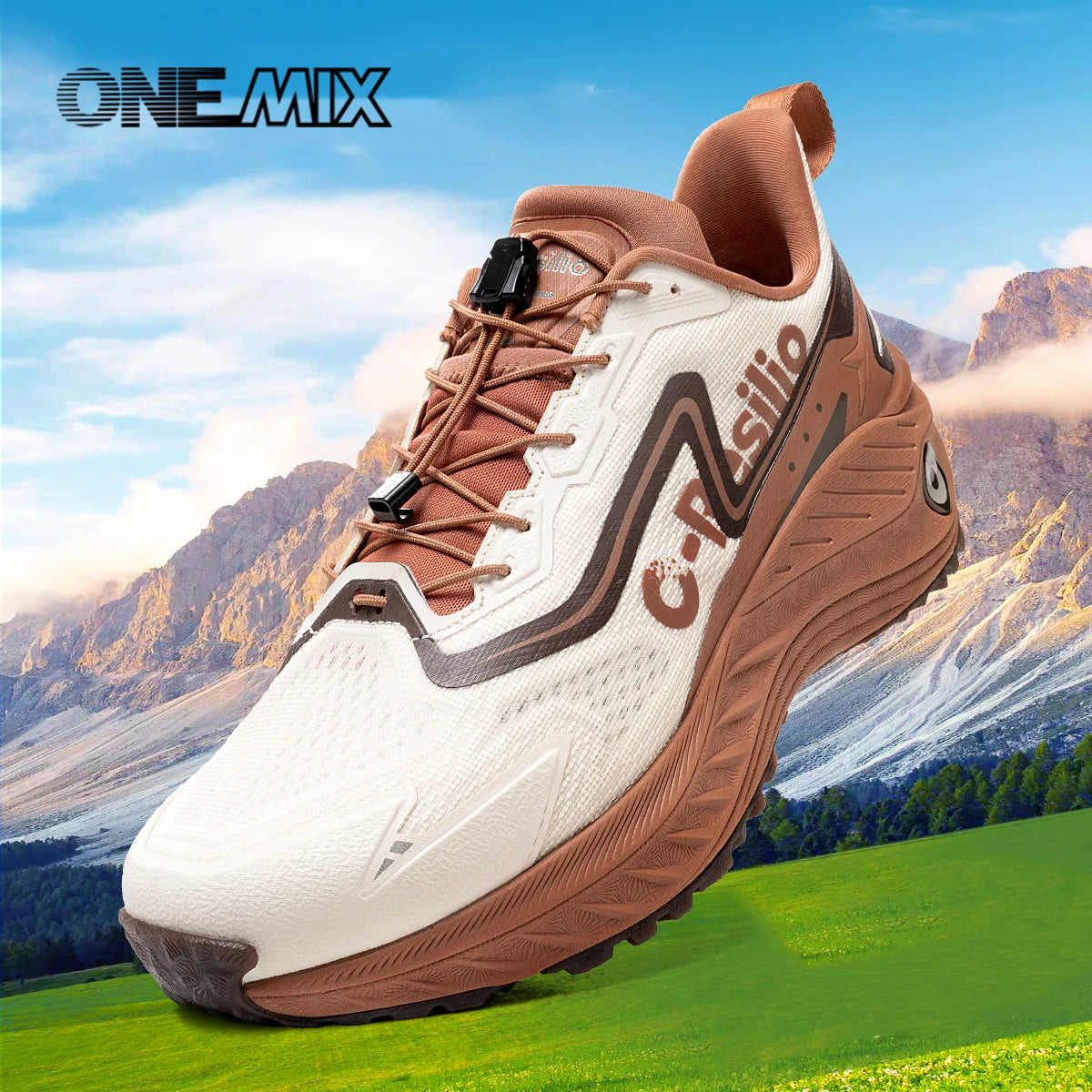 ONEMIX Outdoor Warm Hiking Shoes Men Lightweight Walking Trekking Wading Shoes Sport Sneakers Men Climbing Hunting Sneakers Male