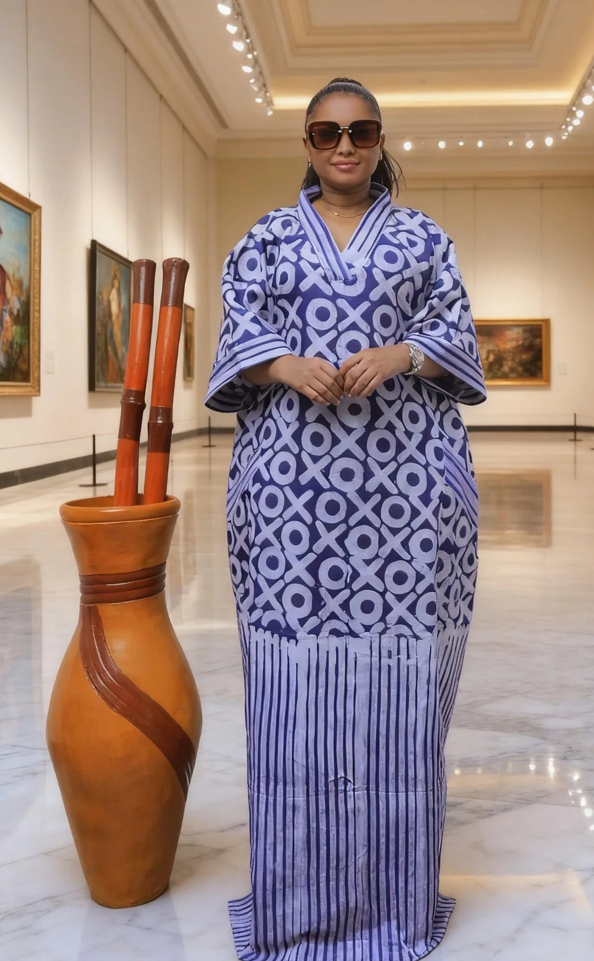 Amay Plus Size Dresses for Women Spring Autumn African V-neck Half Sleeve Wedding Party Evening Long Dress Robes Gowns