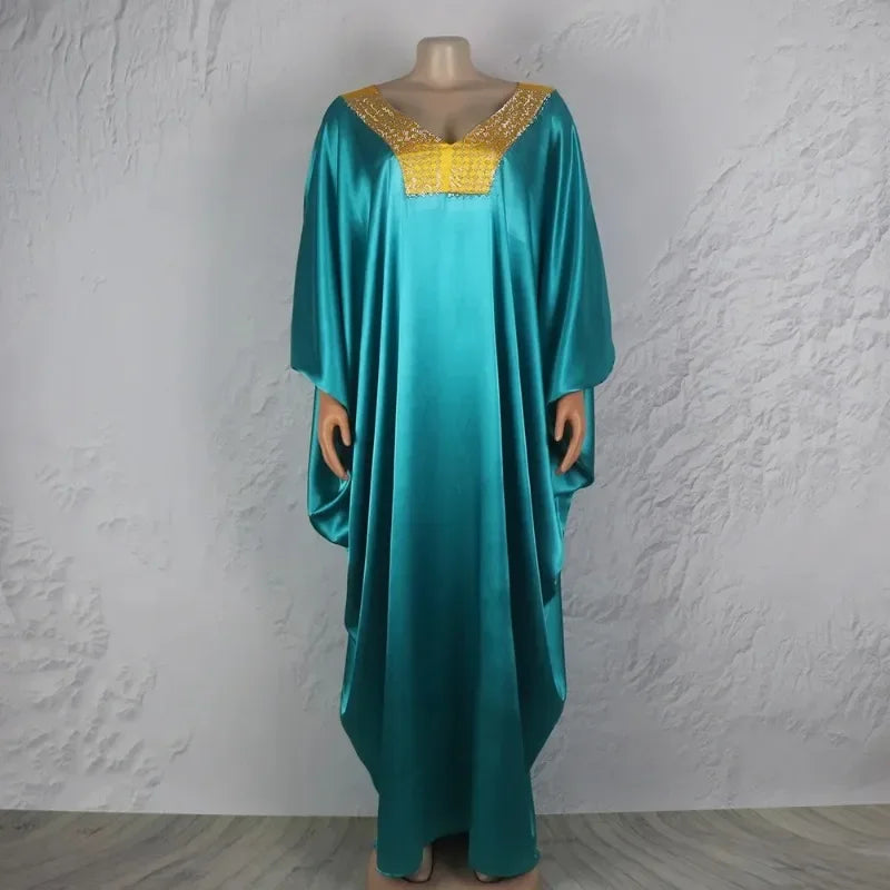 Maxy Dashiki African Dresses for Women Abayas for Women Dubai Luxury Boubou Muslim Fashion Caftan Wedding Evening Party Dresses