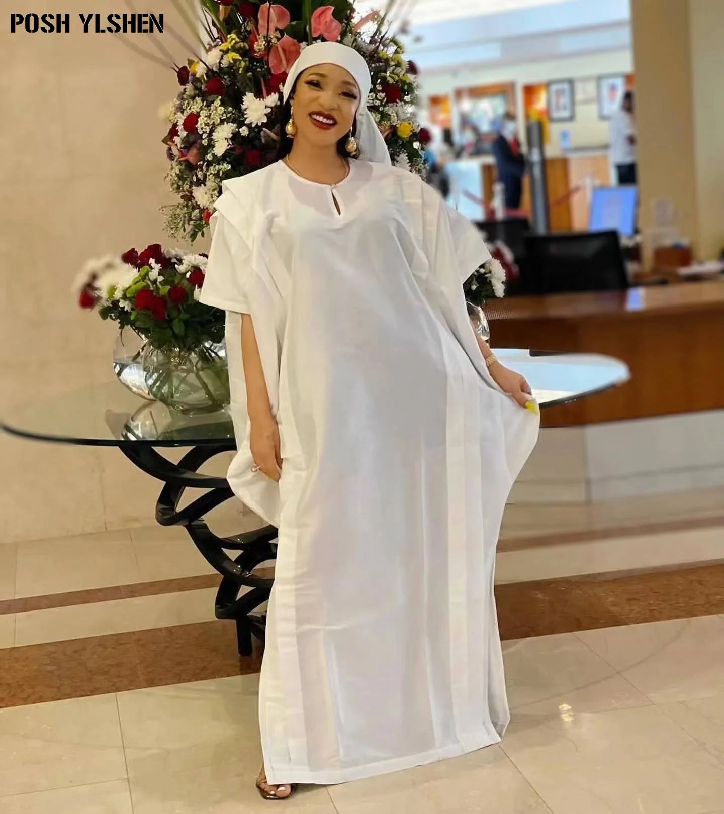 Maxy Nigeria Ladies Caftan Dress African Dresses for Women Traditional Hijab Abaya Musulman Boubou Robe Africaine Femme Clothes