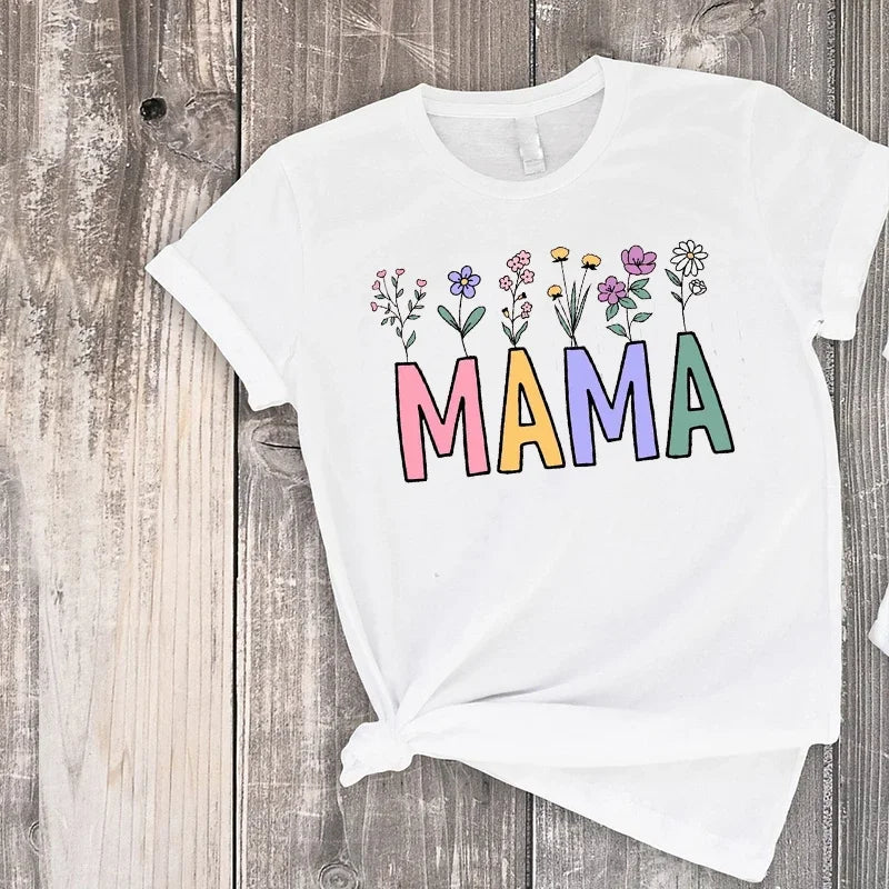 Maxy New Mom Shirt Mother and Daughter Outfits Mama Matching Family Outfits Matching Mommy and Me Tee Summer m