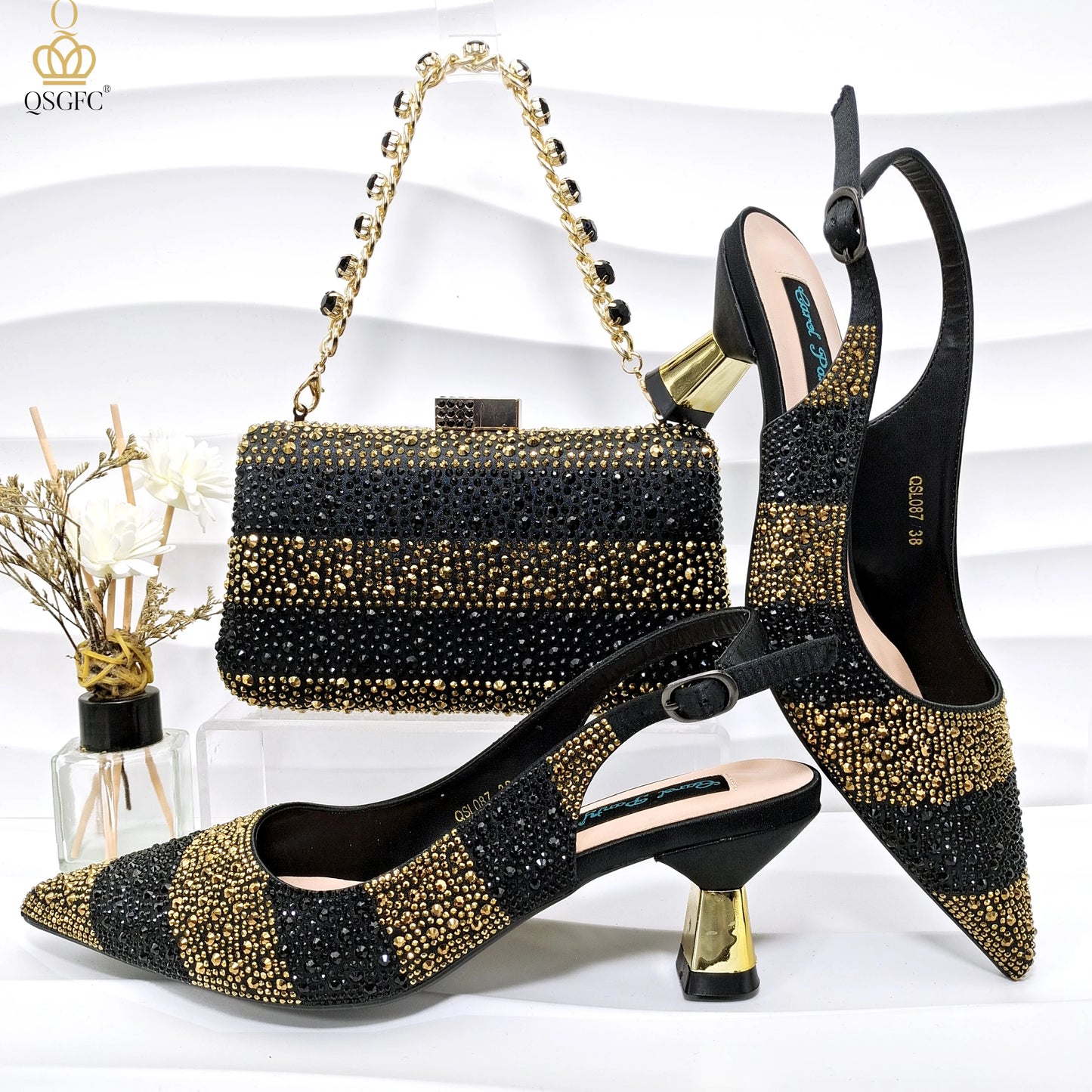 Maxy New Arrive Design Party Shoes with Matching Clutch Bag Hot African Wedding With Women Heel Shoes And Bag Set Party