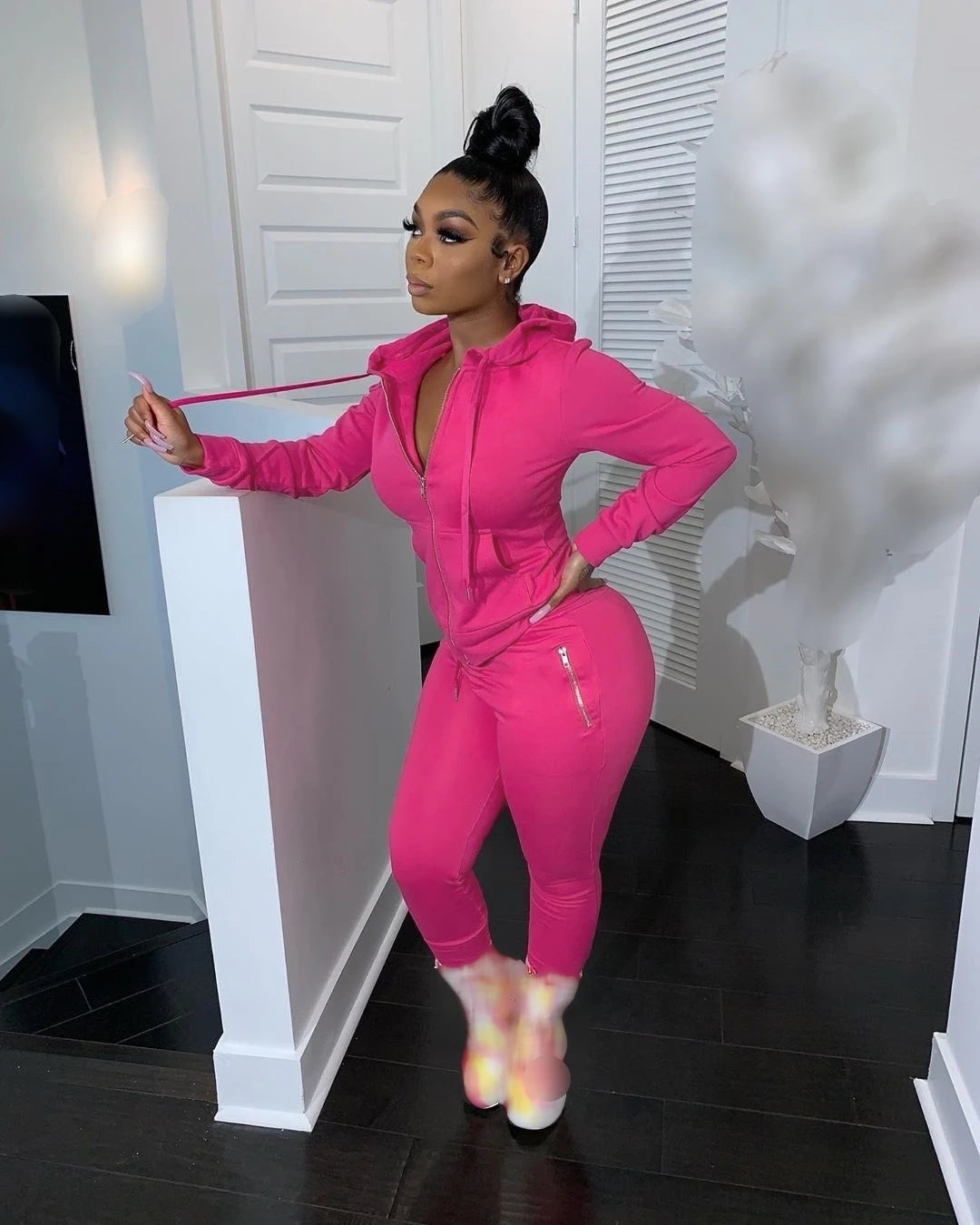 Maxy 2 piece set women outfits tracksuit long sleeve sweatshirt pants two piece set fall clothes for women  hooded outfits