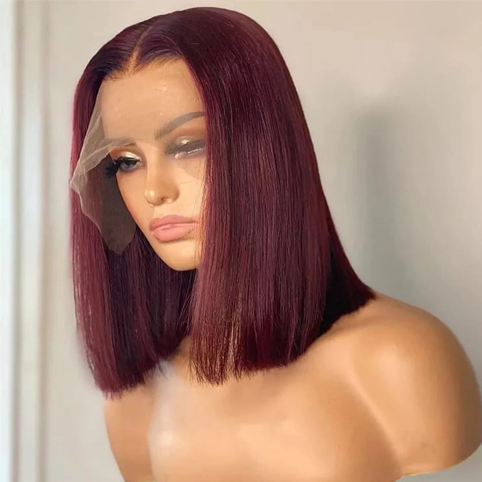 Maxy Perruques Chevaun Humans HD Glueless Wig Human Hair Ready To Wear Straight Bob Lace Front Human Hair Wig Glueless Preplucked