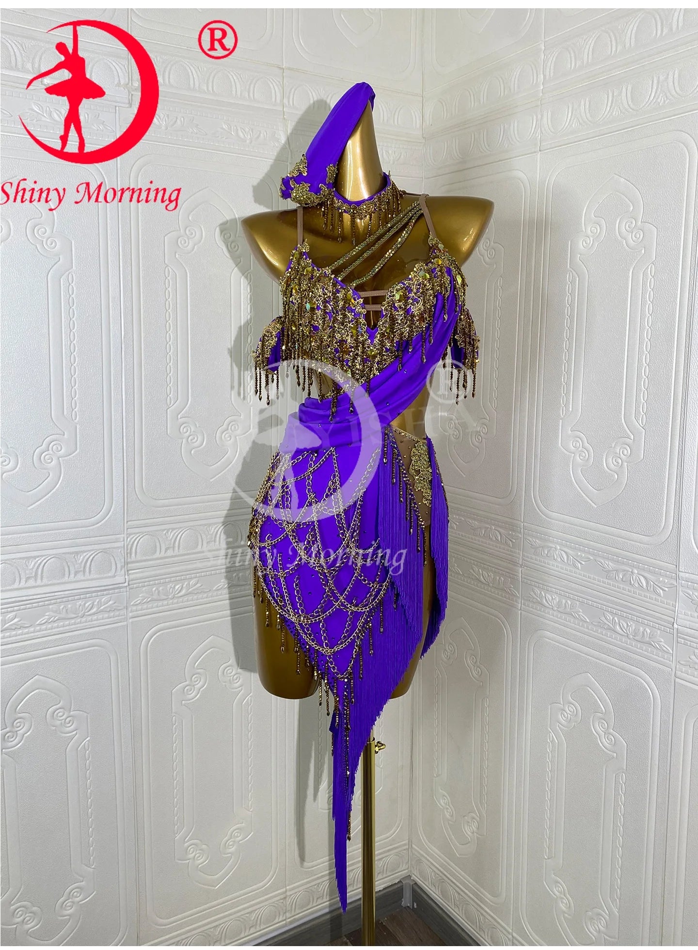 Maxy Latin dance dress Competition gown Latin Dance Dress Sport Costume Fringe Suit Evening Party Dancewear Prom Clothes