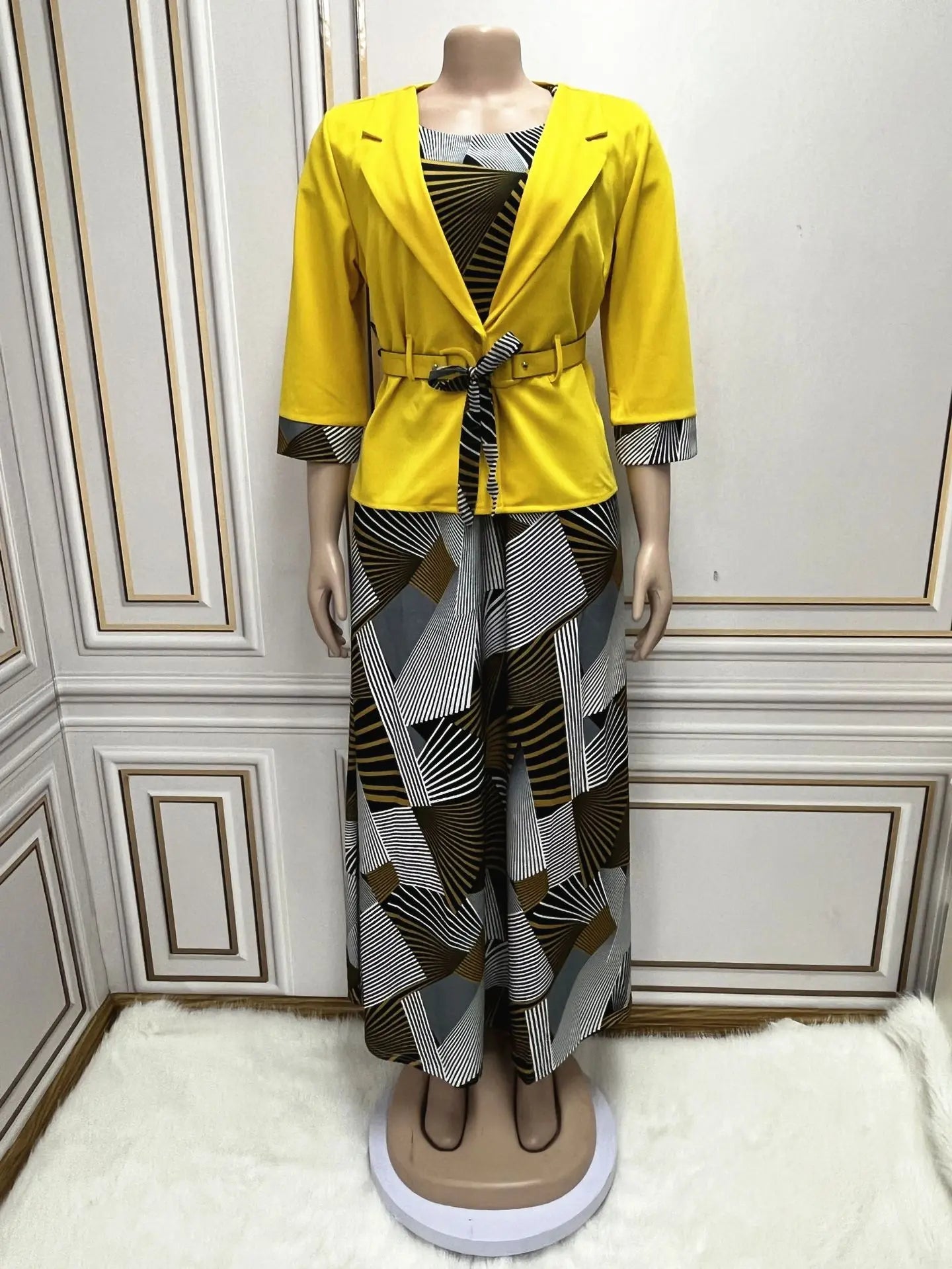 Maxy 2 Piece Set Africa Clothing Elegant African Dresses for Women Plus Size Office Party Maxy Dress with Coat Dashiki Ankara Outfits