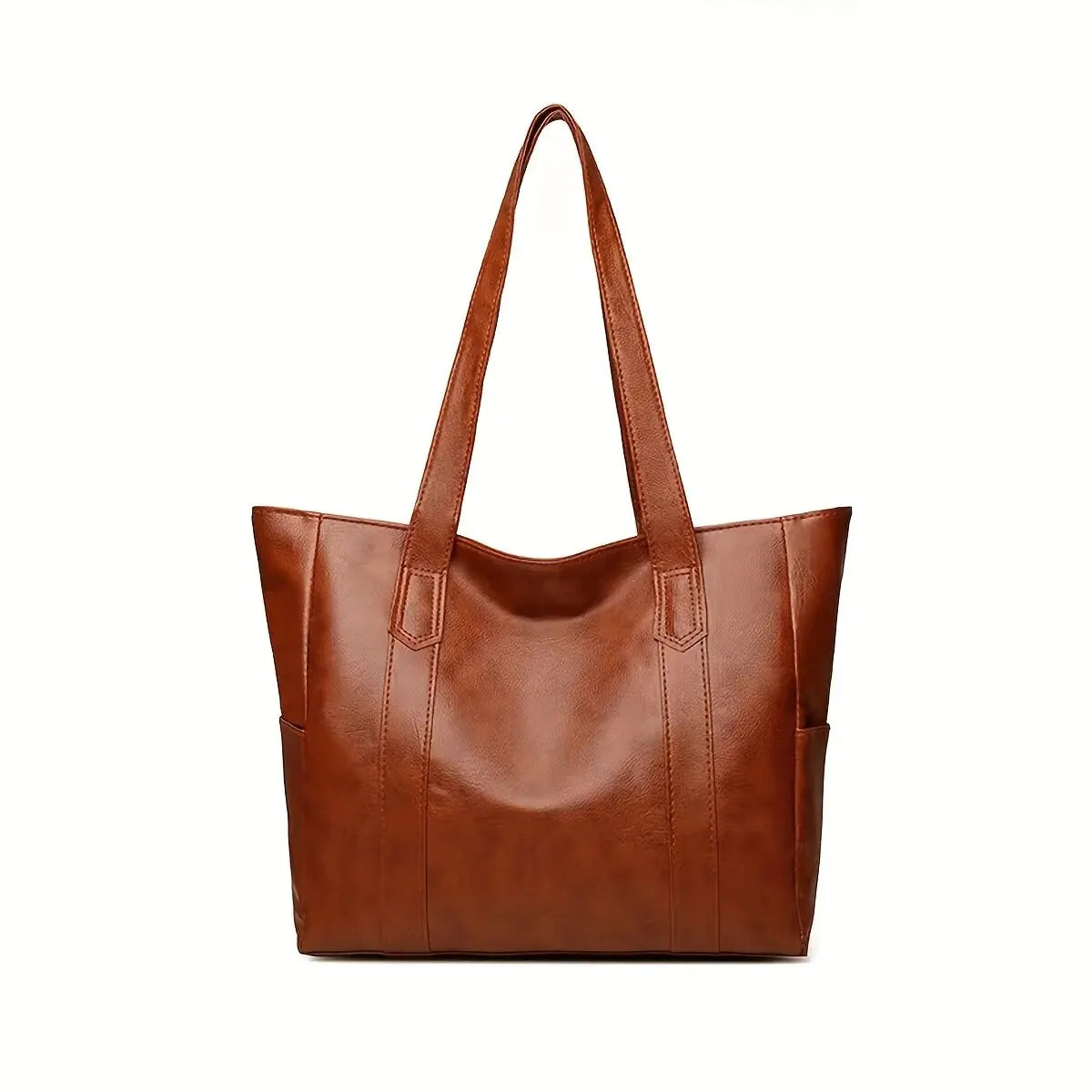 Maxy Vintage Large Capacity Tote Bag, Retro Vegan Shoulder Bag, Women's Casual Handbag For Commute