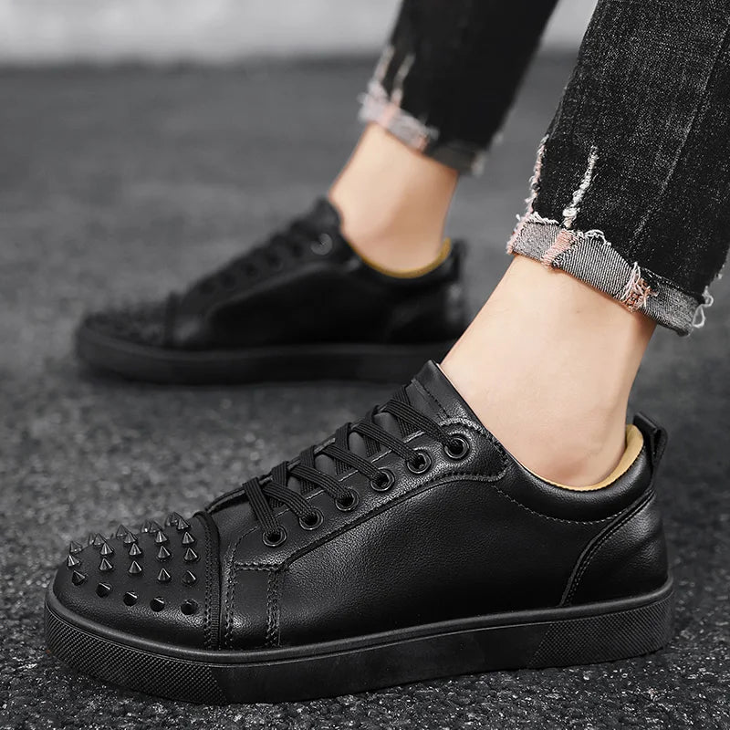 Amay Sneakers for Men White New Hot Outdoor Sports Stylish Lightweight Flat-soled Wear-resistant Breathable Lace-up Casual Shoes