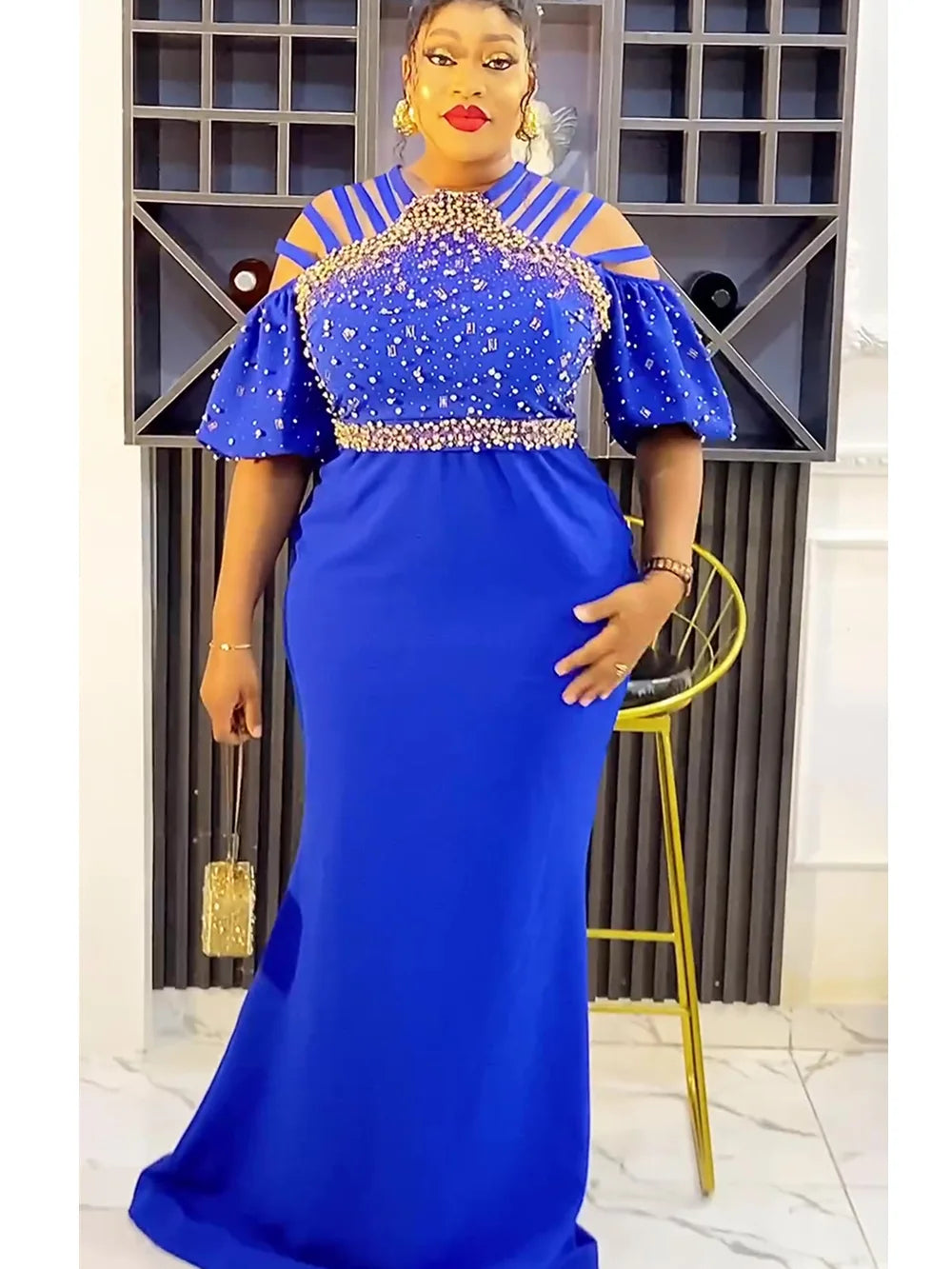 Amay Plus Size African Party Dresses for Women New Fashion Dashiki Ankara Wedding Evening Gown Elegant Turkey Muslim Maxy Dress