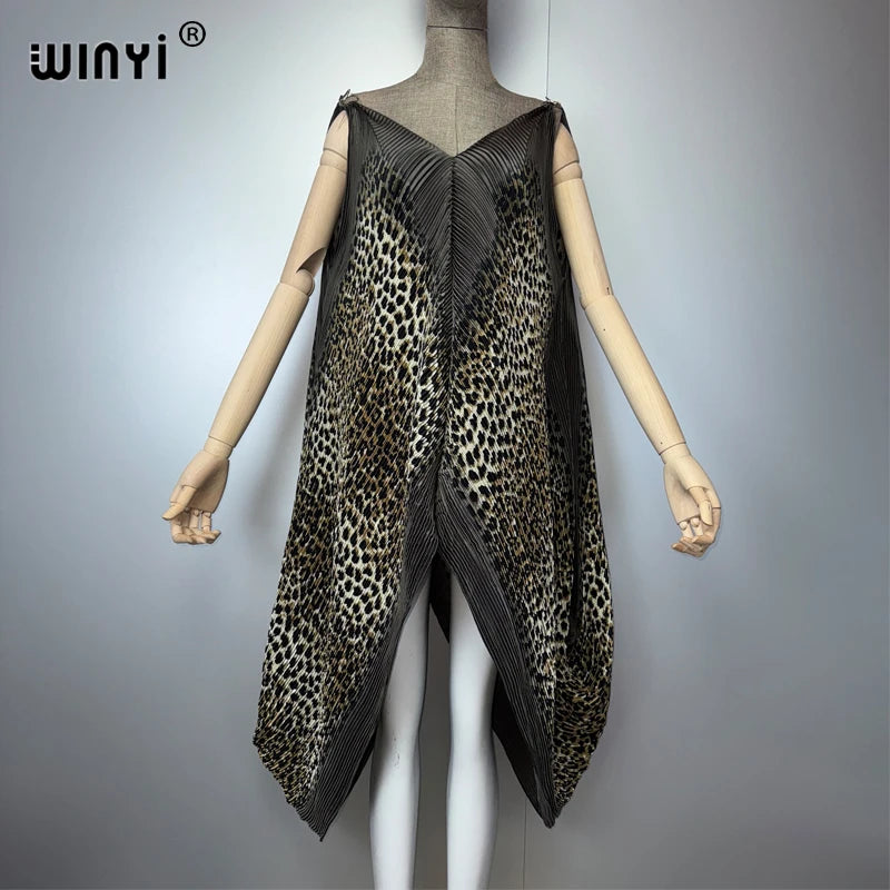 Maxy Summer Pleated party dress Women crumple Design Loose boho robe Maxy Long holiday Elegant evening dress abaya dubai luxury