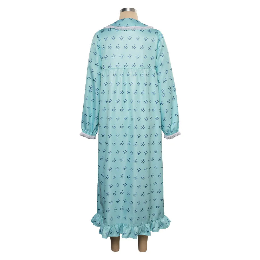 The Exorcister Cosplay Costume Men Role Paying Horror Blue Robe Women Nightgown Dress Outfits Halloween Carnival Party Suit