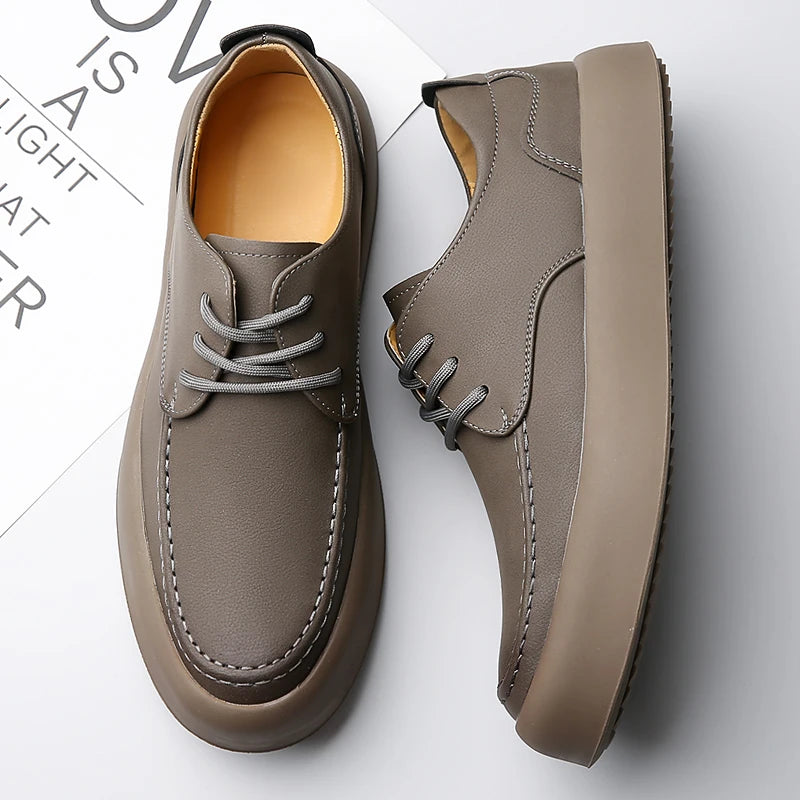 Amay Genuine Leather Men Formal Shoes Italian Lace Up Casual Shoes Luxury Brand Dress Men's Shoes Moccasins Oxford Shoes Male Hombre