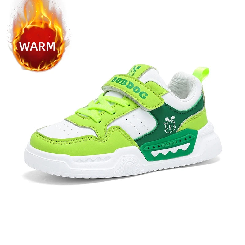 Maxy New Winter Warm Kids Sneakers Plush Boys Girls Toddler Board Shoes High Top Children Sports Outdoor Walking Casual Cotton Shoes