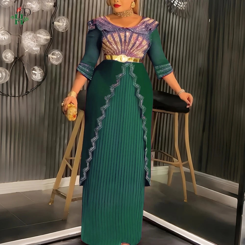 Amay Woman Turkey Dress Plus Size Maxy Dress Wedding Party Africa Clothing Luxury Elegant Robe Femme New