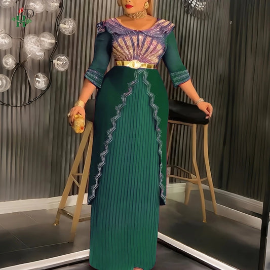 Amay Woman Turkey Dress Plus Size Maxy Dress Wedding Party Africa Clothing Luxury Elegant Robe Femme New